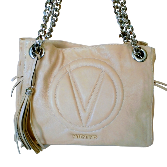 Valentino Handbags - 💯 Authentic Valentino By Valentino Luisa2 Logo Embroidered Leather Tote Bag